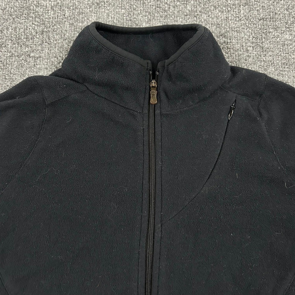 Under Armour Fleece Jacket Womens XL Black Full Zip Mock Neck Activewear Pocket